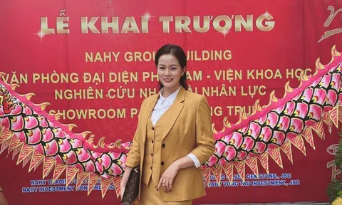 Á hậu Xuân Tâm diện vest dự khai trương Viện khoa học nghiên cứu nhân tài nhân lực phía Nam