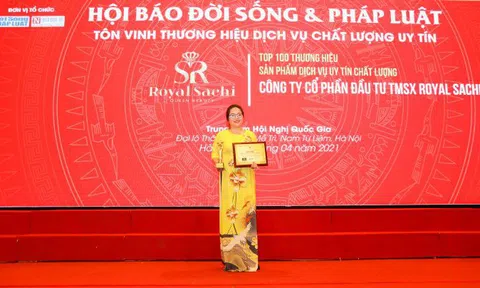 Công ty CP đầu tư thương mại sản xuất Royal Shachi xuất sắc nhận vinh danh 'Thương hiệu sản phẩm dịch vụ uy tín chất lượng' năm 2021