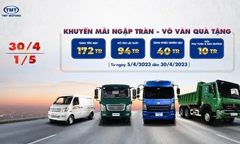 Ưu đãi lên đến 172 triệu đồng cho người mua xe tải TMT Motors trong tháng 4