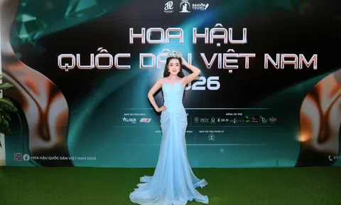PHONG THÁI THANH LỊCH CỦA Á HẬU 2 NGUYỄN THỊ TRÚC TRÂN TẠI LỄ CÔNG BỐ HOA HẬU QUỐC DÂN VIỆT NAM 2026