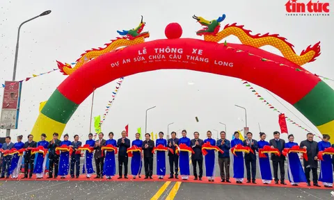 Thông xe cầu Thăng Long sau khi sửa chữa vượt tiến độ 10 ngày