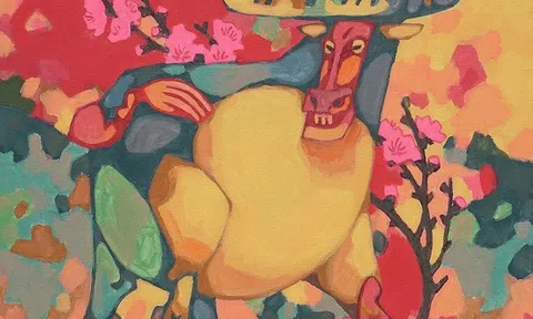 Ngắm không gian nghệ thuật đầy sắc xuân trong triển lãm '5 mới'