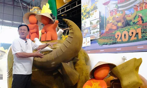 Tận thấy công đoạn chế tác linh vật phục vụ đường hoa Nguyễn Huệ Tết Tân Sửu 2021