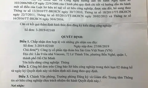 Vụ xâm phạm quyền sở hữu công nghiệp bia Sài Gòn: Quyền sở hữu trí tuệ về kiểu dáng công nghiệp phát sinh khi nào?