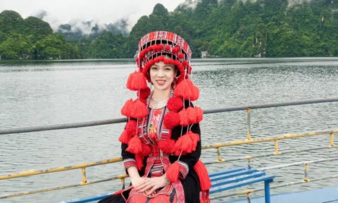 Á hậu Lê Thị Khánh Vân hóa thân thành 'Cô gái dao đỏ' trong bộ ảnh mới chụp tại Na Hang – Tuyên Quang