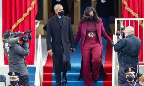 Ý nghĩa đặc biệt khi 3 nữ chính trị gia mặc trang phục tông màu tím trong lễ nhậm chức của TT Biden