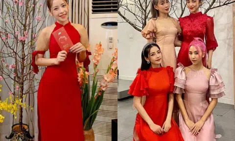 Diện áo dài chuẩn bị đón Tết, hot girl Trâm Anh vẫn khoe đường cong nuột nà