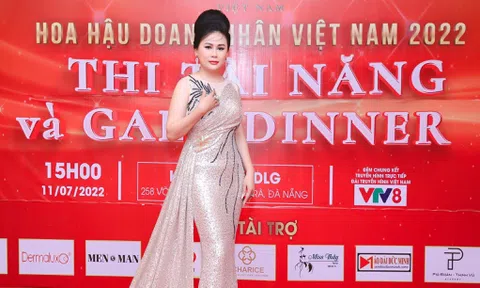 Hoa hậu Thiện nguyện Lý Kim Ngân ngồi ghế giám khảo đêm thi tài năng Hoa hậu Doanh nhân Việt Nam 2022