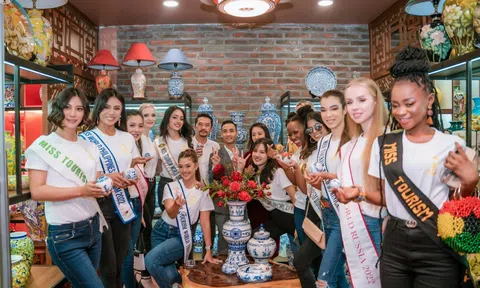 Làng gốm cổ truyền Bát Tràng hân hoan chào đón thí sinh đại diện các quốc gia tham dự Hoa hậu Du lịch Thế giới 2022