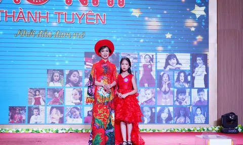 Doanh nhân Lê Thị Khánh Vân cùng con gái tham dự chương trình Sao nhí Thành Tuyên lần I