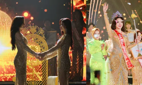 Khoảnh khắc doanh nhân Phạm Lê Thu Hiền đăng quang Hoa hậu Doanh nhân Việt Nam 2024