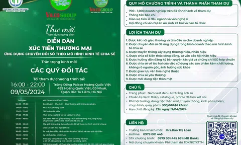 THƯ MỜI THAM DỰ CHƯƠNG TRÌNH DIỄN ĐÀN XÚC TIÊN THƯƠNG MẠI