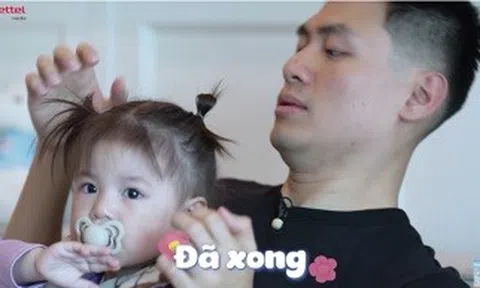 Pam Yêu Ơi ở nhà với ba Long: Lúc thì vui vẻ hát ca, lúc sau 'rửa tay bằng nước mắt'