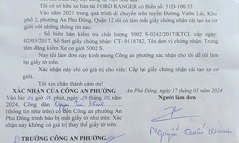 Ông Nguyễn Tuấn Khanh trình đơn cớ mất