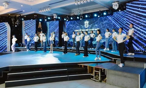 Thí sinh Hoa hậu Doanh nhân Việt Nam Toàn cầu 2024 miệt mài tập luyện trước thềm đêm Chung kết