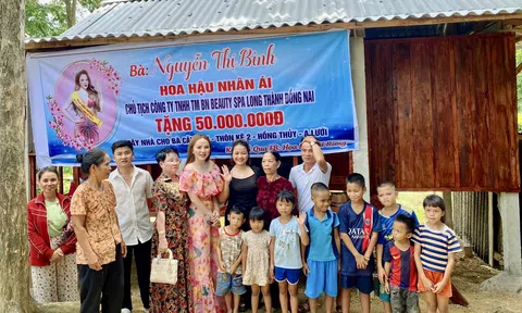 Hậu đăng quang, Hoa hậu Nhân ái Nguyễn Thị Bình chăm chỉ làm thiện nguyện