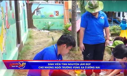 SINH VIÊN TÌNH NGUYỆN LÀM ĐẸP CHO NHỮNG NGÔI TRƯỜNG VÙNG XA Ở ĐỒNG NAI
